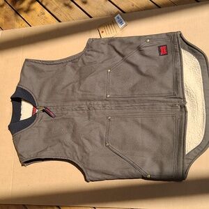 Tough Duck Olive Sherpa Vest